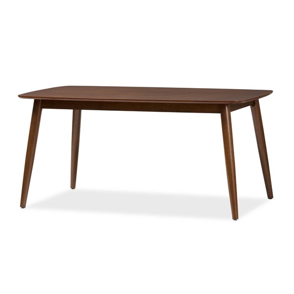 Baxton Studio Flora "Oak" Medium Brown Finishing Wood Dining Table 126-6938 - main